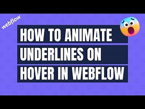 How to Animate Underlines on Hover in Webflow | Webflow Tutorial