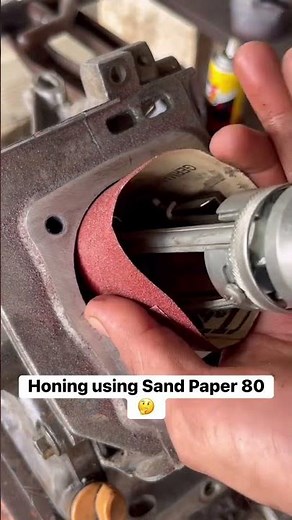 Honing using sand paper 80 #bosstantan #mechanic #shortvideo #sandpaper #honing