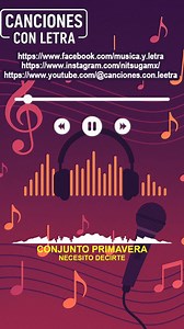 299K views · 8.9K reactions | Conjunto Primavera - Necesito Decirte |  La voz de los 90s que nos recuerda que amar duele pero se siente vivo. Con letra para cantar. #ConjuntoPrimavera #NecesitoDecirte #Musica90s #Sentimientos #Nostalgia #Romantica #Balada #Amor | Canciones con Letra | Facebook