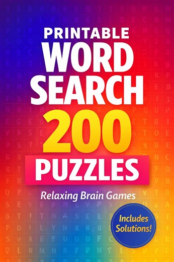 Printable Word Search Puzzles | 200 Pages   Solutions | Print at Home Game - Etsy Canada