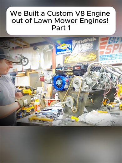 Custom V8 Engine Built from Lawn Mower Parts