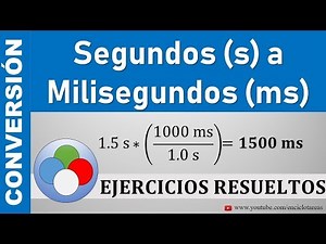 Converting Seconds (s) to Milliseconds (ms) - (s to ms) - easy method