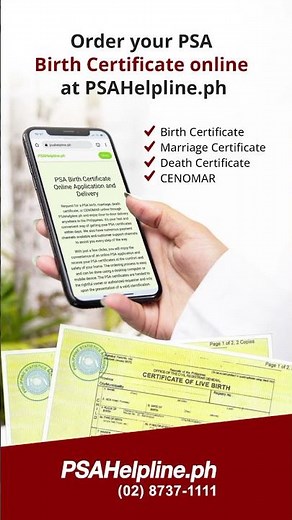 Getting your Philippine passport? Get #PSABirthCertificate online at www.PSAHelpline.ph #psaonline