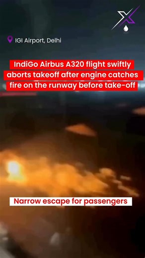𝗧𝗵𝗲 '𝗔𝘅𝗲' 𝗗𝗿𝗼𝗽 on Instagram: "🎯 An IndiGo Airbus A320 was forced to abort its takeoff due to an engine fire shortly after departing from Indira Gandhi International Airport, Delhi. The flight crew responded quickly and effectively, bringing the aircraft to a safe halt on the runway. All passengers and crew were evacuated without injury. This incident underscores the vital importance of emergency training, adherence to protocols, and crew preparedness in ensuring aviation safety. In av