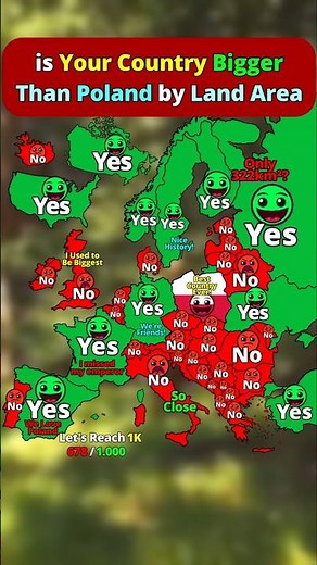 is Your Country Bigger Than Poland by Land Area #mapping #mapper #poland