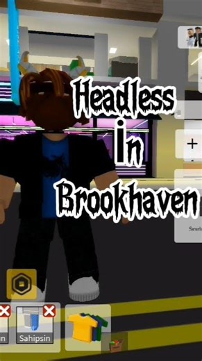 BROOKHAVEN HEADLESS KODU! 😨 (BEDAVA) #roblox #brookhaven #shorts