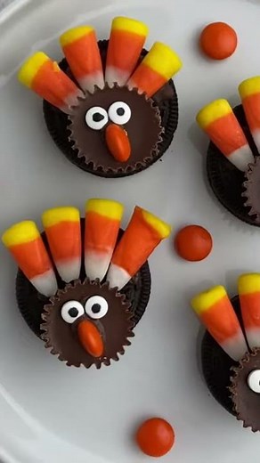 No Bake OREO Turkey Cookies #shorts