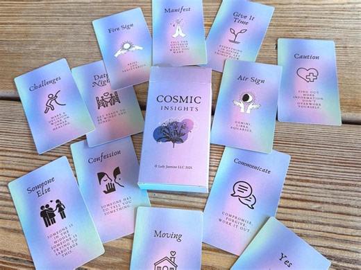 Love Oracle Deck, Cosmic Insights 54 Card Relationship & Clarity Deck (digital Guidebook Included) - Etsy