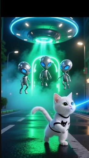 3D Animated Kitten Meets Aliens 👽🐱