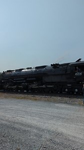 The famous Union Pacific Big Boy #4014 hits the whistle while gathering steam as it heads out of Nokomis, IL on September 10, 2024. #trains #railroad #unionpacific #bigboy locomotive | Midwest Railroads