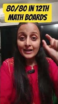 🔥12th MATH 80/80 PLAN #cbse