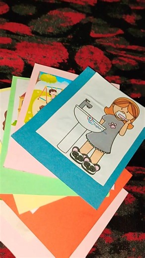 flash card #craft #art #artandcraft # card # drawing with me 🌺 # cuttingpasting