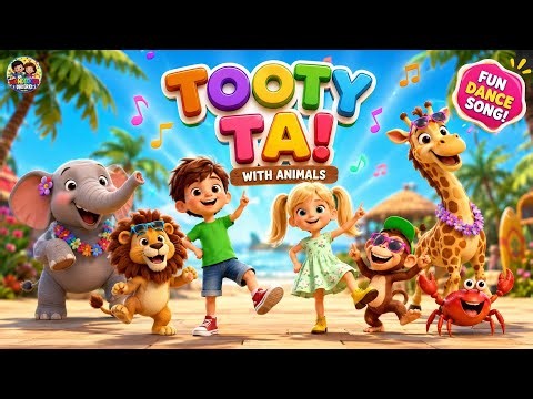 Tooty Ta with Animals! 🐶🐯🦁 | Funny Dance Song for Kids | Wonder Kids