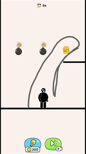 Level 54 | Draw To Save Please Help A Man To Eating Burger 🍔 | #gaming #ytshorts #shorts