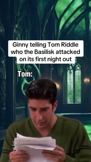 Ginny telling Tom Riddle who the Basilisk attacked on its first night out