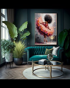 Black Ballerina Art Print, on Pointe, Dance Wall Art (digital Download) - Etsy