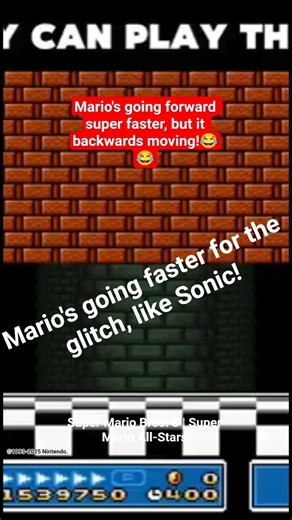 Mario's going forward super fast, but it's walking backwards!! - Super Mario All-Stars #smb #switch