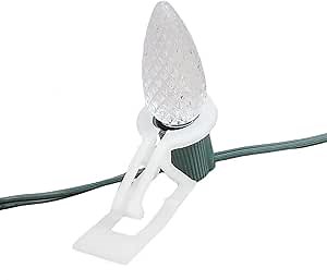 Novelty Lights C9 Tuff Flex Christmas Light Clips, Mount on Roofline Gutters/Shingles, 100 Pack