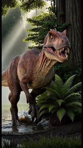 Allosaurus Emerges from the Ancient Swamp! The Jurassic Predator That Ruled the Forest
