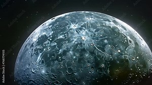 Planetary orbit: Animated space view highlights distant world.