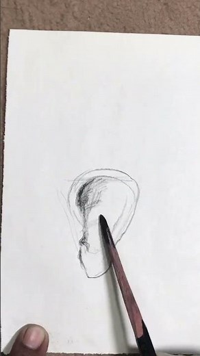 Easy Ear Drawing Step by Step ✏️ | Realistic Ear Sketch