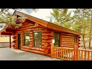 Log Cabin Build In Montana with view of Glacier National Park