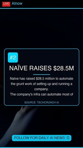 Naïve Raises $28.5M #Shorts