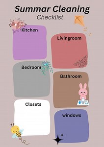 Summar Cleaning Checklist - Etsy