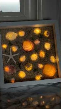 Wir machen ein DIY Muschel Wandbild 🐚 #basteln #diy #bastelanleitung #muscheln #idee