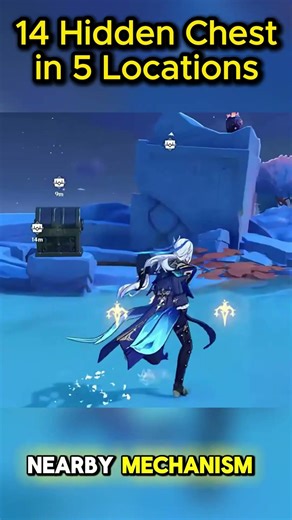 14 Hidden Chestin 5 Locations - Genshin Impact #shorts #genshinimpact