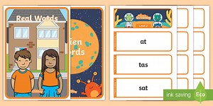 Phonics Screening Level 2 Real and Alien Words Interactive Display Pack
