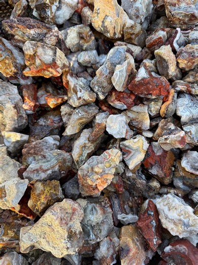 Mexican Laguna Lace in Quartz Tumbling Size Rough by the Pound - Etsy