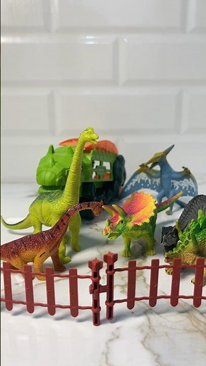 Unboxing Dinosaur toys collection, ASMR review video T-rex triceratop stegosaur spinosaur satisfying