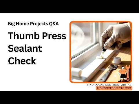 Sealant Surface Cure Test Thumb Press Smell Check