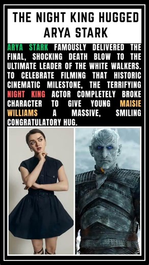 The Night King Hugged Arya Stark! 😱 | Maisie Williams Game of Thrones Secret