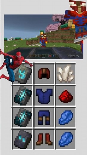 How to be spider-man in minecraft| Armour trims #minecraft #spiderman