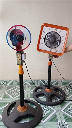 Installing a clock-style fan blade into an electric fan | Amazing results