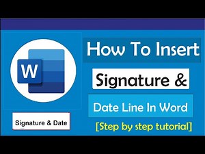 How to Insert Signature and Date Line in Word - Add Signature Line in Microsoft Word Now