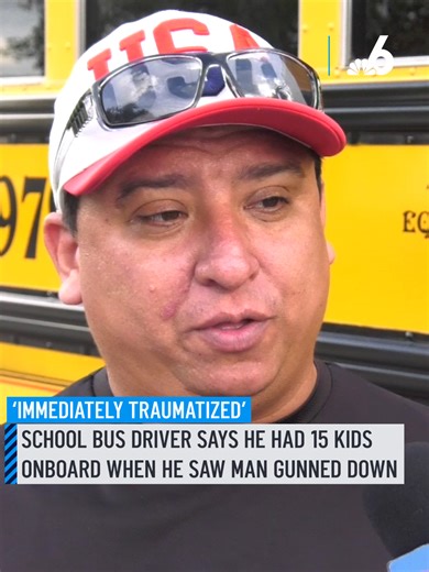 School Bus Driver Reacts to Hialeah Shooting Incident