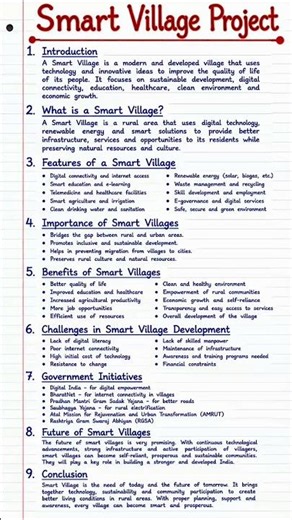 Smart Village Project | Easy School Project