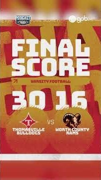 Thomasville comes off 30-16 victory over defending state champs, Worth County to end losing streak