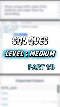 Solve 5 Medium SQL Queries in Under 60 Seconds | SQL Interview Practice #shorts