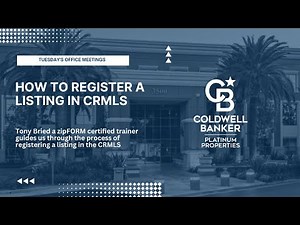 How to Register a Listing in CRMLS