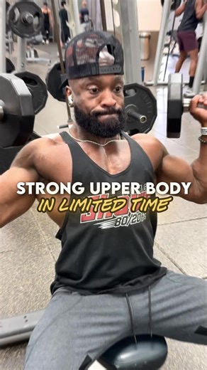 The Ultimate High Efficiency Upper Body Workout If you are short on time but still want to build serious muscle and strength, you do not need to spend hours in the gym. This specific sequence targets every major muscle group in the upper body through a fast paced and effective routine. The Routine: Overhead Press: 10 to 12 reps to build powerful shoulders. Lateral Raise: 10 to 12 reps for that classic capped shoulder look. Tricep Extension: 10 to 12 reps to fill out the back of the arms. Dumbbel