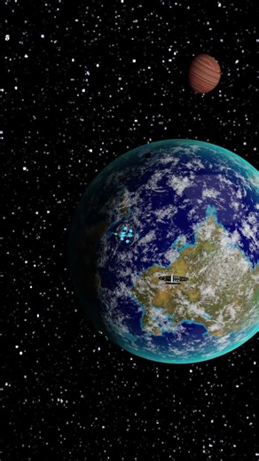 The earth from space 3d animation. #satisfying #relaxing #3danimation