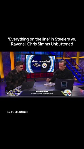 'Everything on the line' in Steelers vs. Ravens | Chris Simms Unbuttoned #steelers #steelersnation #nfl #footballtiktok #baltimoreravens