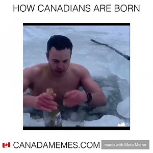 🇨🇦 How Canadians are born 👉 https://www.canadamemes.com for more #funny #canadian #memes | Canada Memes