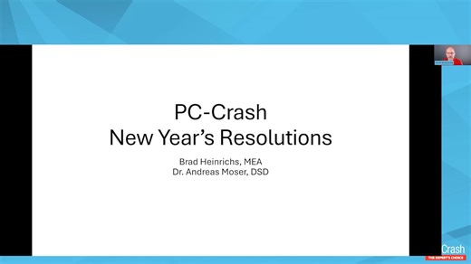 256 Webinar: Best Practices using PC-Crash 15.0