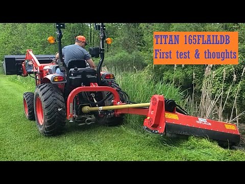 #7 Testing a Titan 3-Point Offset Flail Ditch Bank Mower