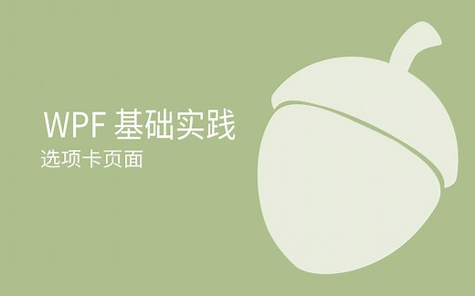 C# WPF 写一个个性的选项卡导航页面